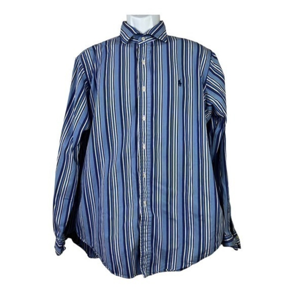 Polo Ralph Lauren Men Casual Shirt Buttons Front Striped Size L